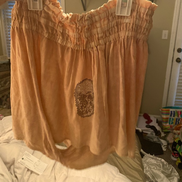 Super soft loungewear shorts! Cute embellished skull with crystals - Picture 1 of 1